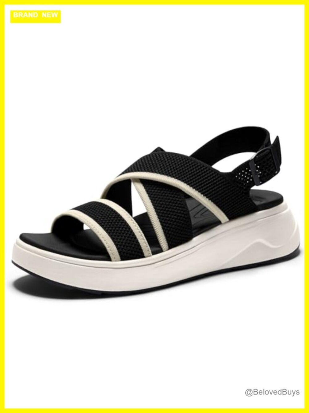 Orthopedic Platform Sandals with Arch Support Lightweight Breathable Knitted